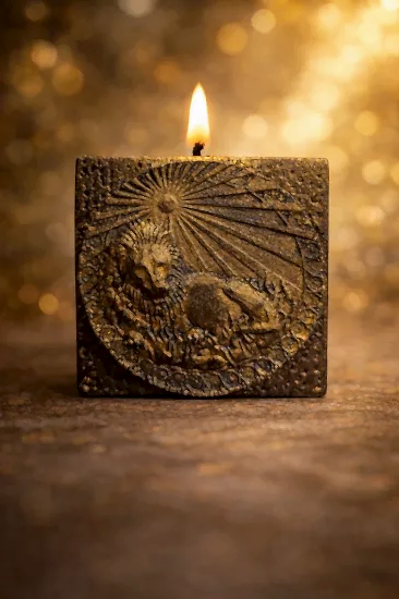 Aslan Burcu Dekoratif Mum | Doğum Günü Hediyesi