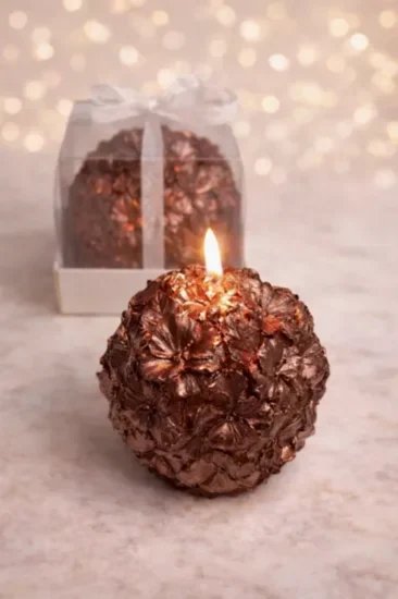 Menekşe Çiçekli Mum | Dekoratif Mum Modelleri 