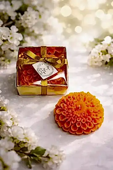 Yıldız Çiçeği Mum | Nikah Şekeri Hediyesi