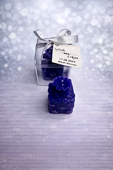 Mika Kutu Şeker Mum | Düğün ve Kına Hediyeliği