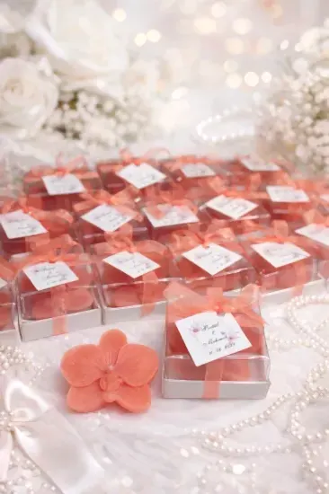 Orkide Mum Model 2 | Trend Nikah Şekeri Mum