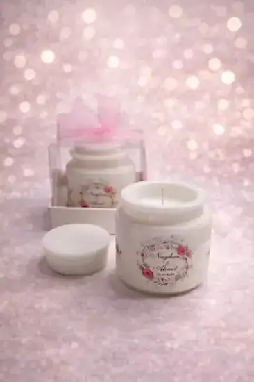 Kavanoz Mum |  Nikah Şekeri Hediyelik Mum