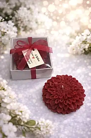 Yıldız Çiçeği Mum | Nikah Şekeri Hediyesi