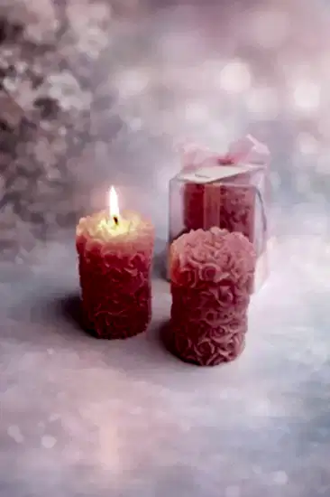 Rulo Gül Mum Nikah Şekeri | Nişan Düğün Hediyeliği