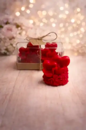 Sevgi Mum Güvercinleri İkili Set | Nişan Hediyesi