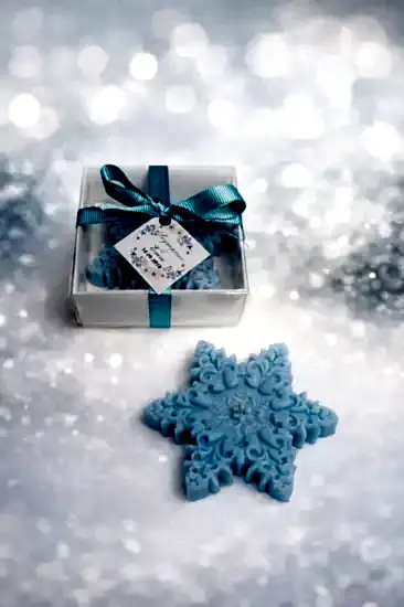 Kar Tanesi Mum | Kış Konseptli Nikah, Nişan Mum