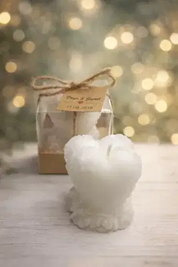 Kalpli Mum | Romantik Nişan Düğün Hediyeliği