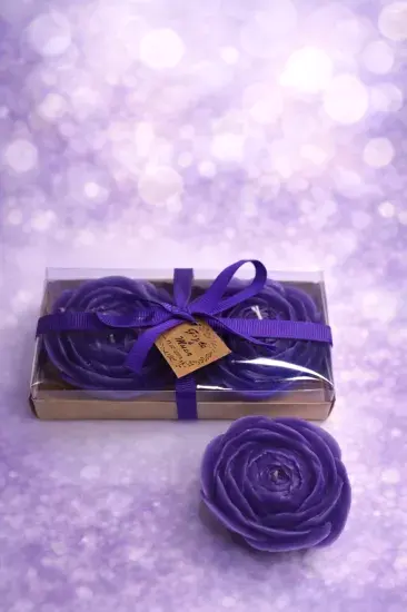 Eren Gül Mum İkili Set | Nikah ve Kına Hediyesi