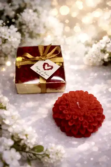 Yıldız Çiçeği Mum | Nikah Şekeri Hediyesi