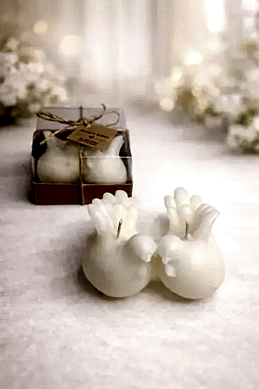 Muhabbet Kuşları Mum | Nikah, Romantik Hediyelik