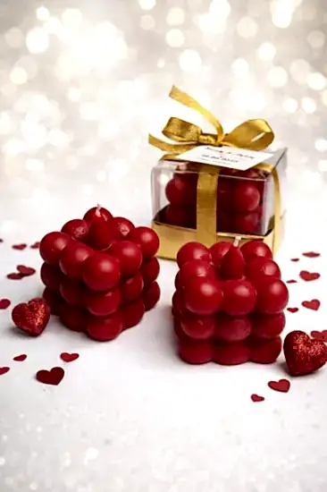 Bubble Mum | Kişiye Özel Nikah Şekeri Mum 