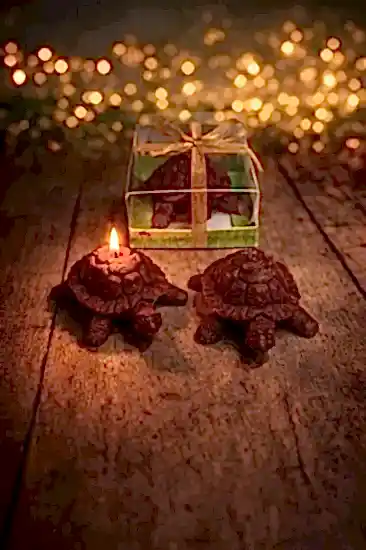 Kaplumbağa Figürlü Dekoratif Mum | Şık Ev & Dekoru