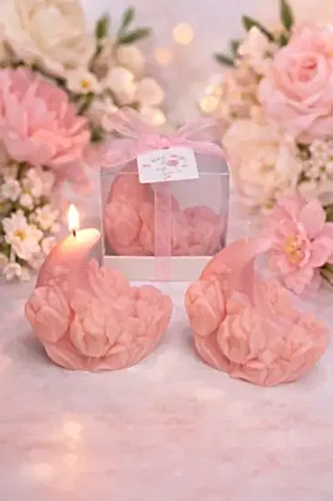 Lale Ay Işığı Mum – Kokulu Dekoratif Mum